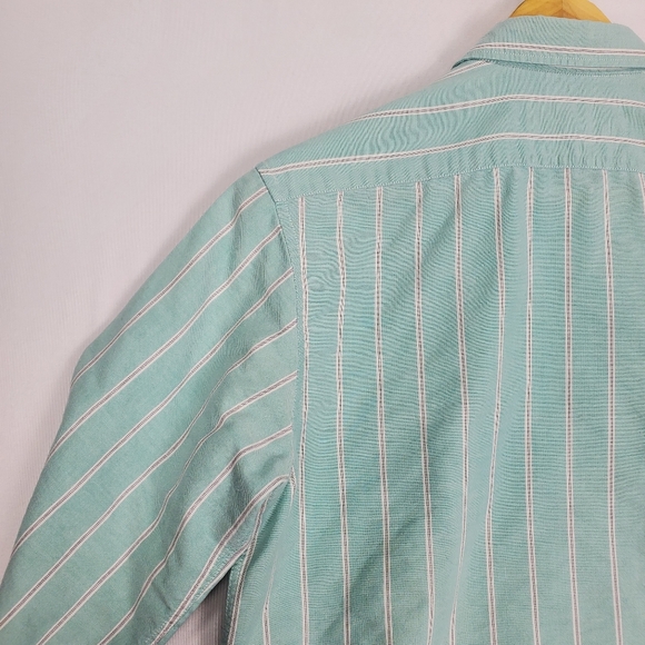 Burberrys of London Men's Verticle Stripe Button Up Shirt SZ 42 Made in France - Picture 15 of 16